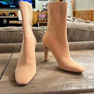 Nude sock bootie